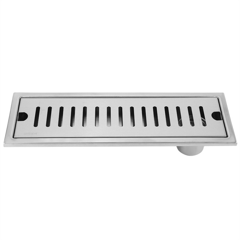 Large Flow Stainless Steel Rectangle Shower Floor Drain Bathroom Drainage