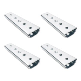 Dahszhi 4Pcs Interlocking Sofa Connector Bracket,Furniture Assemble Fixing Joint Connectors Bands Flush Mount Hanger,Taper 4.72"/120mm Silver