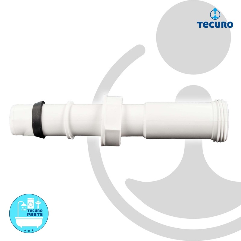 tecuro Extension pipe, overflow connection pipe, diameter 25 x 165