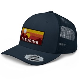 RIVEMUG Tatooine National Park Embroidered Curved Bill Trucker Hat Mid Crown Ajustable Cap Navy