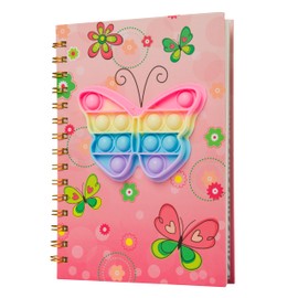 Smart School Educational Products Pop It Notebook, Fidget Notebook for Girls and Boys. Sensory Notebook For Classroom or Home (Butterfly)