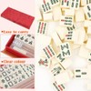 Travel Mahjong Game Set Mini,4 Blank Tiles Support More Gameplay,