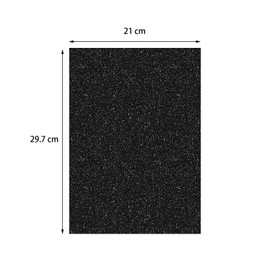 10 Pcs A4 Glitter Card Sheets Glitter Paper Glitter Cardstock for DIY Arts and Crafts, Black
