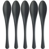 Nagao Heat Resistant Plastic Soft Spoon Set of 5 Black