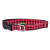 EcoWeave-RegWidth Collar de plástico, a cuadros rojos, grande