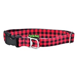 EcoWeave-RegWidth Collar de plástico, a cuadros rojos, grande