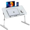 Zapuno Laptop Bed Desk, Height & Angle Adjustable Laptop Bed
