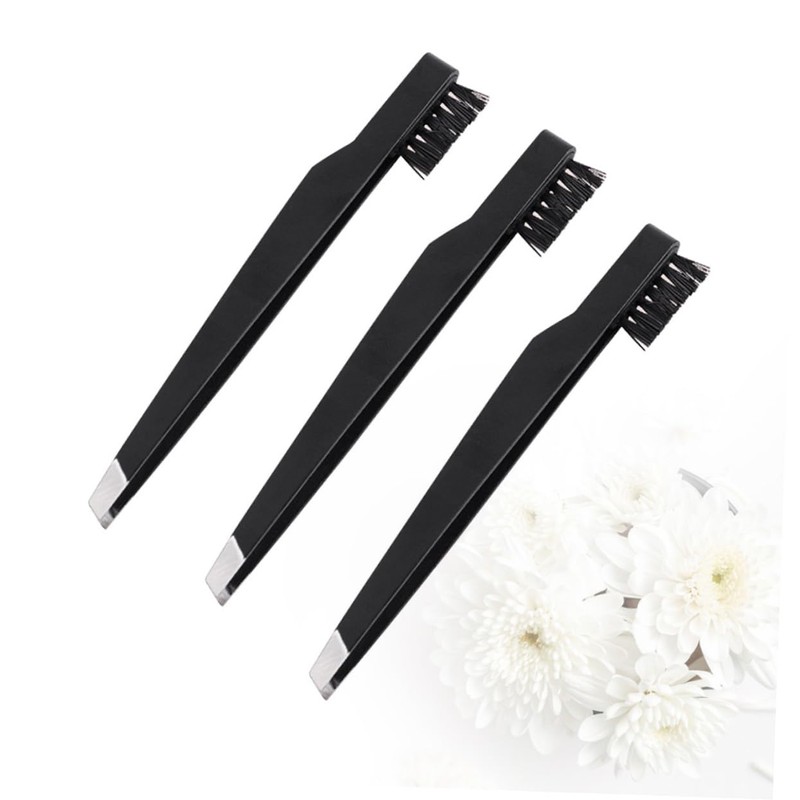 Minkissy Eyebrow Clamps 3pcs Carbon Steel Makeup Tweezers Perfect for