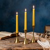 10-Pack 8" Natural Yellow Pure Beeswax Taper Candles, Dripless &