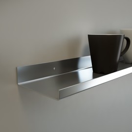 Stainless Steel Floating Ledge/Ultra Mega Shelf/Art Display/Picture Ledge 5" Extra Deep (30 Inches)