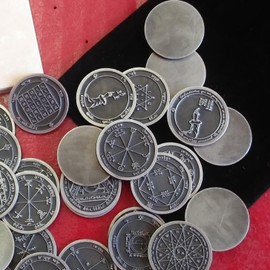 King Solomon's 44 Pentacle Metal Coin Talismans Set All The Planetary Seals from The Key of Solomon