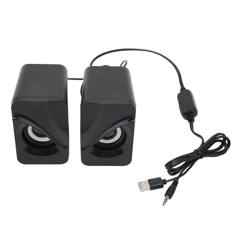 Computer Speaker USB Powered Wired Volume Control Mini Desktop Speaker