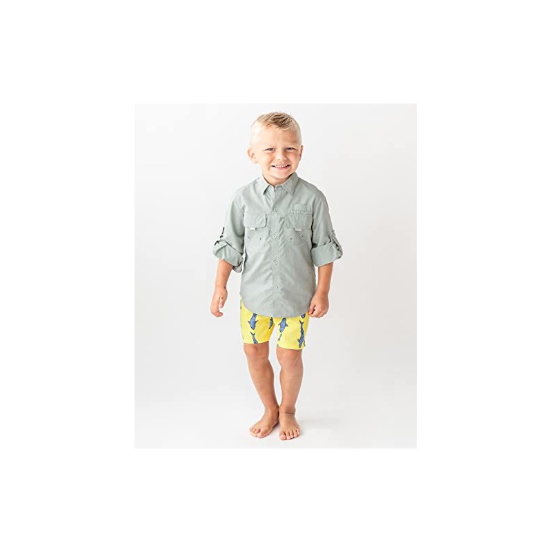 RUGGEDBUTTS UPF50+ - Bañador con protección solar para niños, Jawsome,