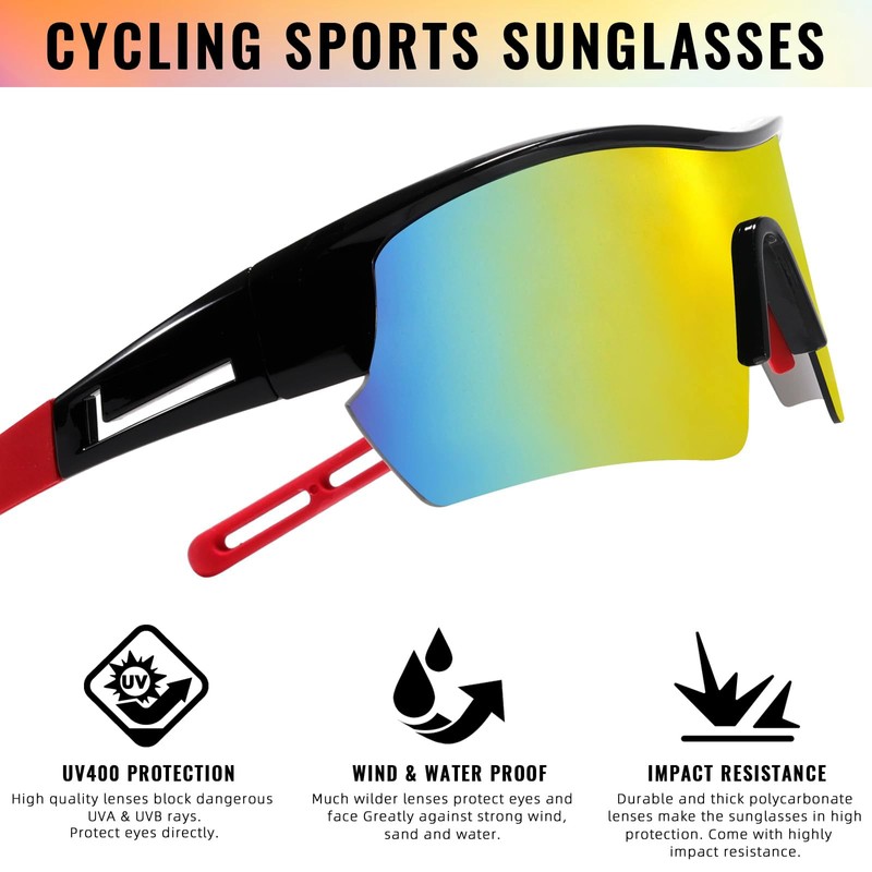 wonderflower Cycling Sunglasses Polarized Sunglasses for Cycling Men Women (White