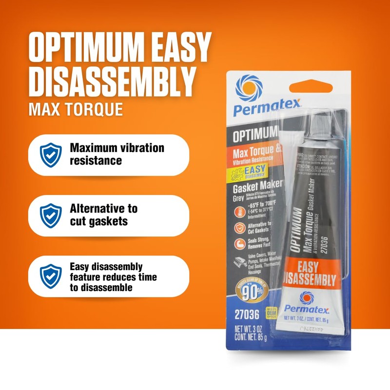 Permatex 27036 Optimum Grey Gasket Maker 3 oz