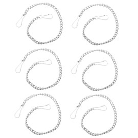 SEWACC 6pcs Stainless Steel Toilet Handle Lift Chain Fit Toilet Flapper Replacement Accessories for Standard Baffles Durable and Resistant Easy to Install