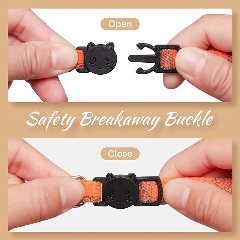 PLABBDPL Pack of 12 Cat Collar with Safety Clasp, Reflective,