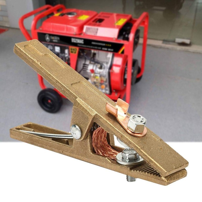 Welding Ground Clamp, 260/300/500A Brass A Shape Earth Clamp for