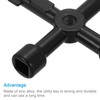 PATIKIL Multi-Functional Universal Cross Key Kit, 4 Pack Zinc Alloy