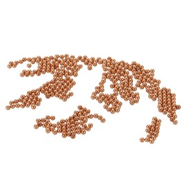 sourcing map 400 Pcs Precision Solid Copper Bearing Balls 1.5mm Pure Copper Ball Spheres for Machinery, Automotive, and DIY (T2 Copper)
