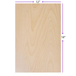 from Baltic Birch, 3mm 1/8'' x 12'' x 18'' Plywood, Craft Grade B/BB Veneer, Box of 6 pcs Sheets, Available for Laser & CNC Cutting, Engraving, Wood Burning, DIY Handwork, Art Painting, by Tomato.Wed