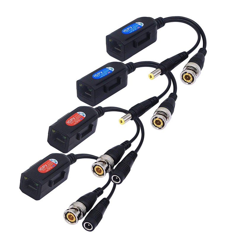 SinLoon 2 Pairs Passive Video HD-TVI/CVI/AHD Balun 1080 P-5 MP