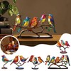 Birds On Branch Craft, Flat Bird Craft Statue for Home