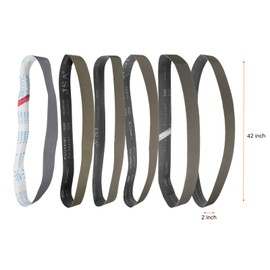 sourcing map 12pcs 2 x 42" Sanding Belts 2pcs Each of 120/240/400/600/800/1000 Grit Silicon Carbide Flush Joint Belt Sander Paper for Metal Woodworking Automotive Repair