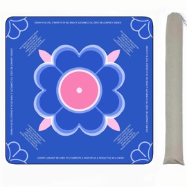 Mahjong Mat for Table with Rules Anti Slip and Noise Reduction Table Cover for Mahjong, Poker, Card Games, Board Games, Dominoes, Tile Games 31.5" x 31.5" with 1 Carrying Bag (Deep Blue)