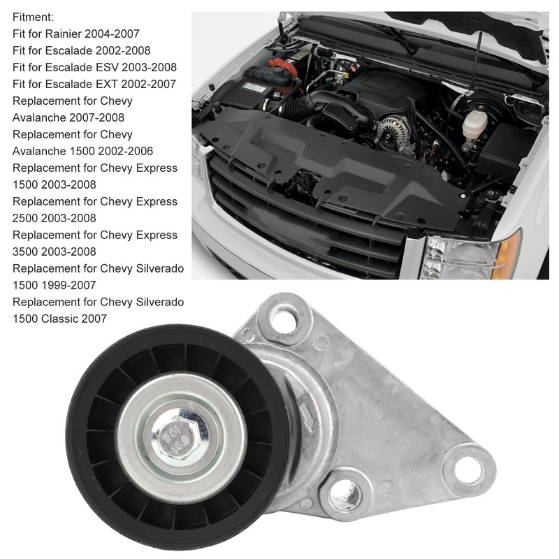 Belt Tensioner Assy with Pulley 12554027 Replacement for Chevy Avalanche
