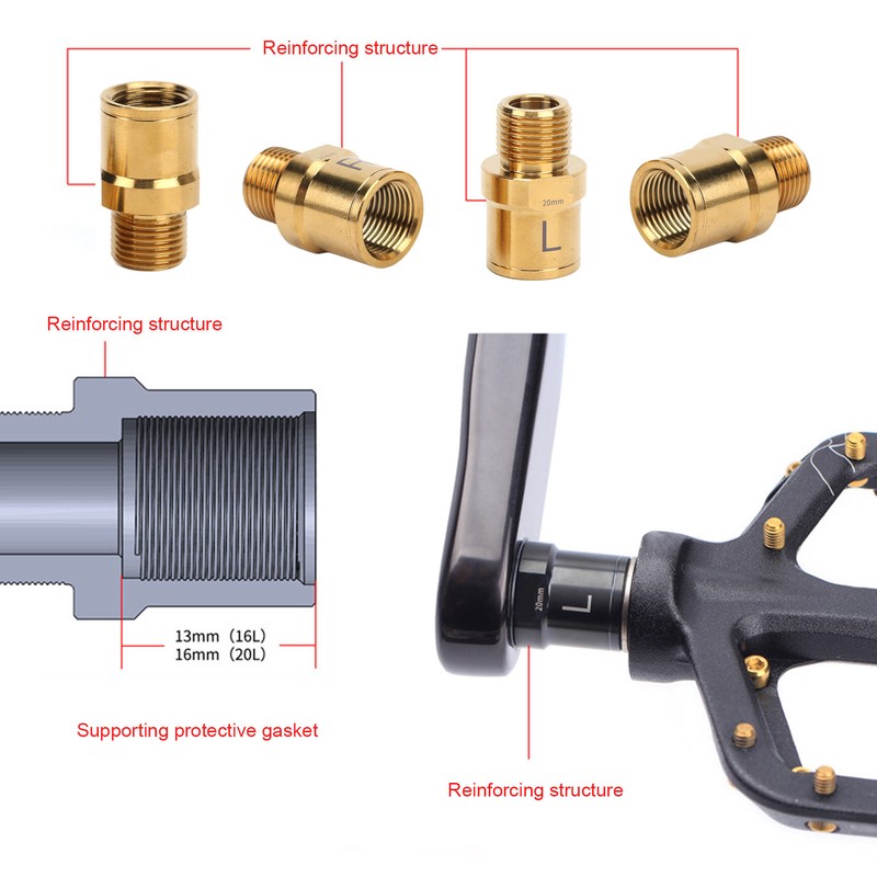 RISK Bike Pedal Extender Titanium Alloy Bicycle Pedal Extended Spindle