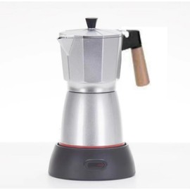 AOZBZ Moka Pot Electric Espresso Coffe Maker, 300ml 6 Cups Portable Coffee Pot with Overheat Protection and Detachable Base, Electric Espresso Maker, 450W, Silver