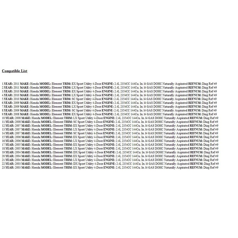 Genuine Honda Parts Link ASSY. (A) Element Part Number 76520-SCV-A01