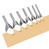 sourcing map V-Shaped Leather Cutter Punch Set 15mm-45mm Strap End