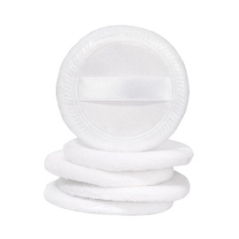 IWOWHERO 5pcs Cotton Makeup Powder Puff for Loose Powder Application Gentle and Skin Friendly for Salon Home Travel