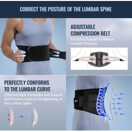 Fit Geno Back Brace for Men and Women Size Large (37.50-53 In.)  Free Shipping