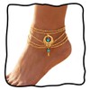 Nicute BohoTurquoise Anklet Gold Ankles Layered Foot Jewelry for Women