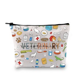 GJTIM Veterinary Receptionist Zipper Pouch Veterinarian Appreciation Gift Animal Rescue Gift Vet Tech Survival Kit (Vet Receptionist)