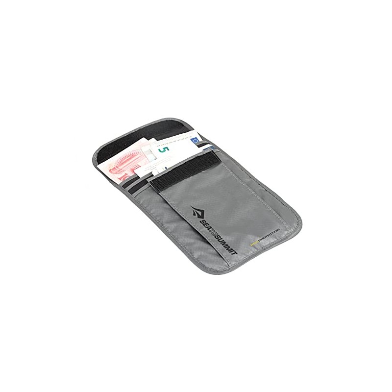 SEATO SUMMIT RFID Neck Document Holder L Grey, Nylon, gris,