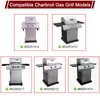 Hiorucet Grill Parts for Charbroil 463251414, 463251413, 463250211, 463250212, 466251413