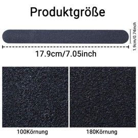 Nagelfeilen 50 Stück Nagelpolierblöcke Professionelle Doppelseitige Nagelfeile 100/180 Körnung für Acryl Naturgel Nagellack Geeignet für Zuhause Nagelstudio (Schwarz)