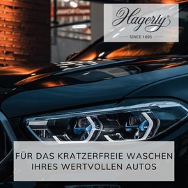 Hagerty Car Wash Glove - Premium Auto-Waschhandschuh aus Mikrofasern - Autoschwamm mit hoher Saugkraft - weicher & fusselfreier Mikrofaser-Handschuh -, A118032, Black, One Size