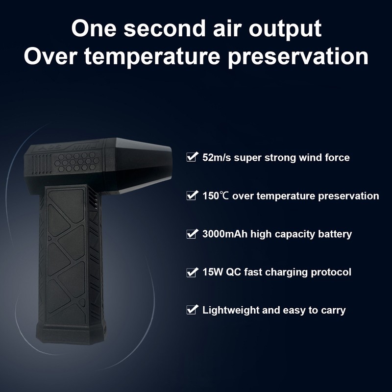 Electric Air Duster 130000RPM High Speed Brushless Motor Handheld Jet