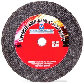 Mercer Abrasives 614120-50 Small Diameter High Speed Fully Reinforced Cut-Off Wheels 4-Inch by 1/16-Inch by 3/8-Inch C, 50-Pack