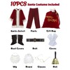Opemon Santa Claus Costume for Men Adults Deluxe Santa Suit
