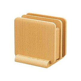 Napkin/Menu Stand (Natural) [Approx. 4.3 x 3.5 x 4.2 x 4.2 inches (11 x 8.9 x 10.7 cm) / Menu Standing Width 0.6 inch (1.5 cm)] | Tabletop Product