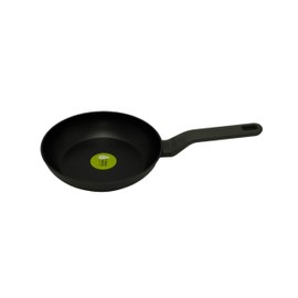 Berghoff LEO 3Pc Non-stick Frying Pan Set 8", 10", 11" Cast Aluminum Ferno-Green, PFOA Free Coating Soft-touch Stay-cool Handle Induction Cooktop Fast Heating, Dark Grey