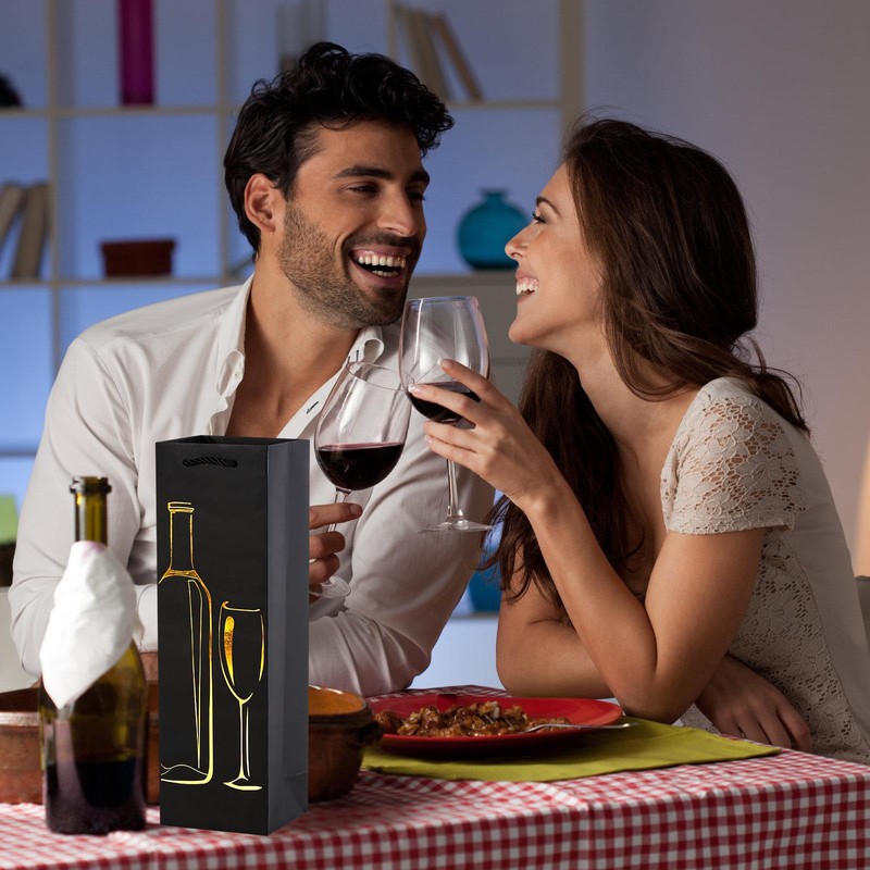 dellyy Wine Carrier Bag, black, 36*12*10CM, Wine Carrier Bag