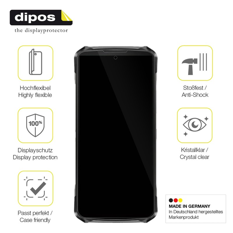 dipos FLEX 2 x Clear Screen Protectors for Doogee S119,