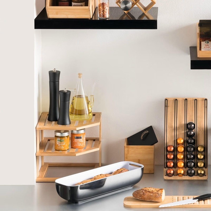 5Five - Corner Shelf 2 Levels Bamboo